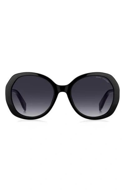 MARC JACOBS MARC JACOBS 55MM GRADIENT OVAL SUNGLASSES
