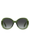 Marc Jacobs Marc 763s Acetate Oval Sunglasses In Green/grey Azure