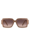 Marc Jacobs 55mm Gradient Rectangular Sunglasses In Brown