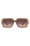 Marc Jacobs 55mm Gradient Rectangular Sunglasses In Brown/brown Gradient