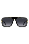 Marc Jacobs 55mm Gradient Shield Sunglasses In Blue