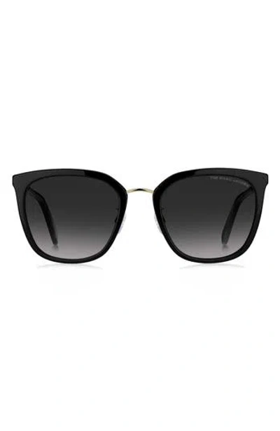 Marc Jacobs 55mm Gradient Square Sunglasses In Black