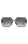 Marc Jacobs 55mm Gradient Square Sunglasses In Green/ Grey Shaded Blue