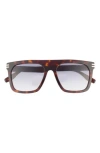 Marc Jacobs 55mm Shield Sunglasses In Havana