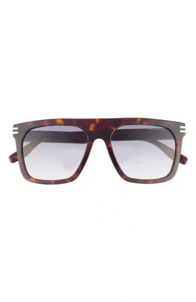 Marc Jacobs 55mm Shield Sunglasses In Brown