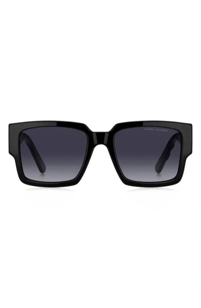Marc Jacobs Women's 54mm Square Sunglasses In Black Blue Grey Gradient