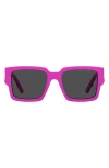 Marc Jacobs 55mm Square Sunglasses In Fuchsia Dark Grey