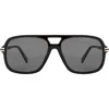 Marc Jacobs 56mm Aviator Sunglasses In Black