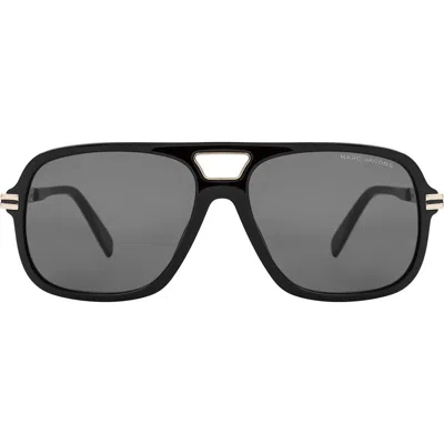 Marc Jacobs 56mm Aviator Sunglasses In Black