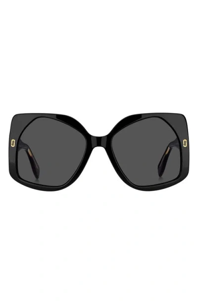 Marc Jacobs 56mm Geometric Square Sunglasses In Gold