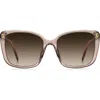 Marc Jacobs 56mm Gradient Butterfly Sunglasses In Brown
