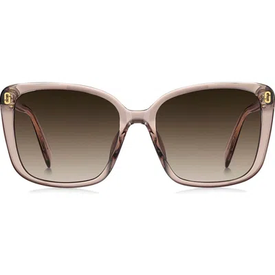 Marc Jacobs 56mm Gradient Butterfly Sunglasses In Brown