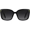 Marc Jacobs 56mm Gradient Butterfly Sunglasses In Black