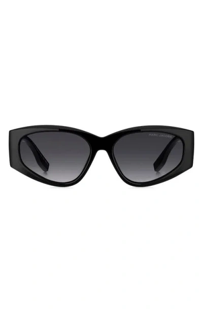 Marc Jacobs Marc 803s Nylon Cat-eye Sunglasses In Black