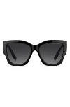 Marc Jacobs 56mm Gradient Cat Eye Sunglasses In Black