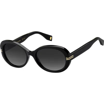 Marc Jacobs 56mm Gradient Oval Sunglasses In Black