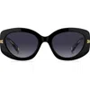 Marc Jacobs 56mm Gradient Rectangular Sunglasses