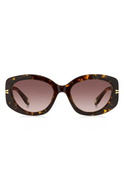 Marc Jacobs 56mm Gradient Rectangular Sunglasses In Multi
