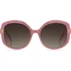 Marc Jacobs 56mm Gradient Round Sunglasses In Pink