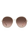 Marc Jacobs 56mm Gradient Round Sunglasses In Brown