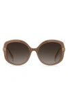 Marc Jacobs Round Acetate Sunglasses In Beige/brown