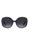 Marc Jacobs 56mm Gradient Round Sunglasses In Black
