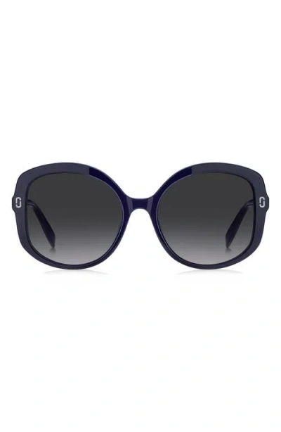 Marc Jacobs 56mm Gradient Round Sunglasses In Black