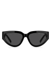 Marc Jacobs 57mm Cat Eye Sunglasses In Black