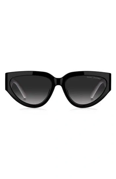 Marc Jacobs 57mm Cat Eye Sunglasses In Black