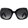 Marc Jacobs 57mm Gradient Butterfly Sunglasses In Black