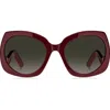 Marc Jacobs 57mm Gradient Butterfly Sunglasses In Burgundy
