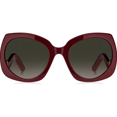 Marc Jacobs 57mm Gradient Butterfly Sunglasses In Burgundy
