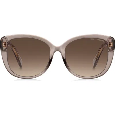 Marc Jacobs 57mm Gradient Cat Eye Sunglasses In Brown
