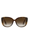Marc Jacobs 57mm Gradient Cat Eye Sunglasses In Havana/brown