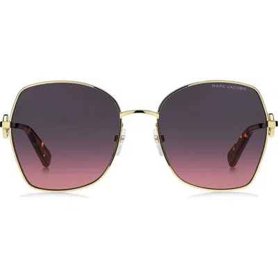 Marc Jacobs 57mm Gradient Square Sunglasses In Multi