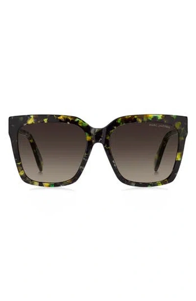 Marc Jacobs 57mm Gradient Square Sunglasses In Brown