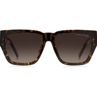 MARC JACOBS MARC JACOBS 57MM GRADIENT SQUARE SUNGLASSES