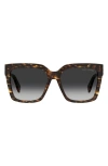 Marc Jacobs 57mm Polarized Gradient Square Sunglasses In Blue