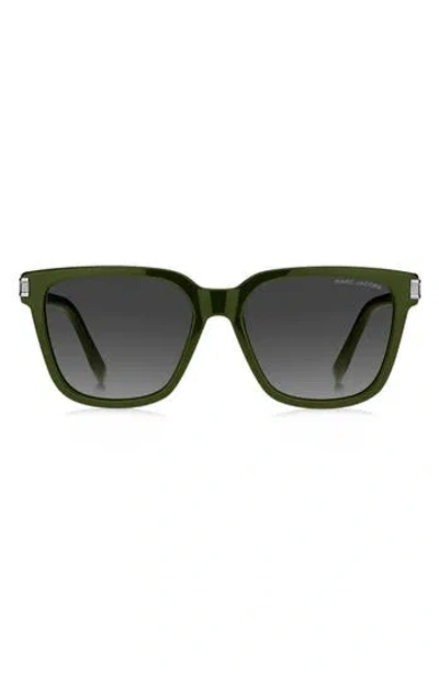Marc Jacobs 57mm Square Sunglasses In Green/grey Shaded