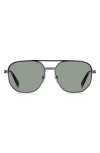 Marc Jacobs 58mm Gradient Aviator Sunglasses In Ruthenium Black