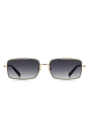 Marc Jacobs 58mm Gradient Rectangular Sunglasses In Black