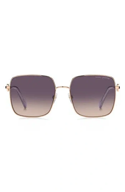 Marc Jacobs 58mm Gradient Square Sunglasses In Purple