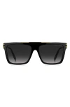 Marc Jacobs 58mm Rectangle Sunglasses In Black