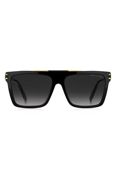 Marc Jacobs 58mm Rectangle Sunglasses In Black
