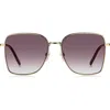 Marc Jacobs Marc 829s Metal Square Sunglasses In Gold