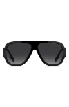 Marc Jacobs 59mm Gradient Pilot Sunglasses In Black