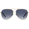 Marc Jacobs 59mm Gradient Pilot Sunglasses In Blue