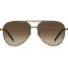 Marc Jacobs 59mm Gradient Pilot Sunglasses In Brown