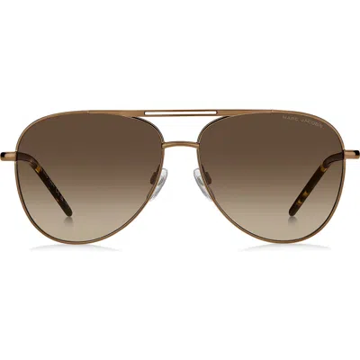 Marc Jacobs 59mm Gradient Pilot Sunglasses In Brown