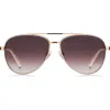 Marc Jacobs 60mm Gradient Aviator Sunglasses In Brown